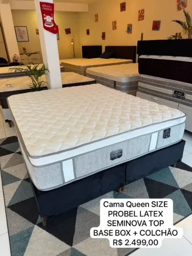 Colchão QUEEN LÁTEX PROBEL SEMINOVO - Entrego! 