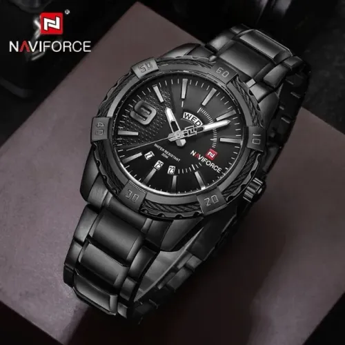 [NOVO] Relógio Masculino Naviforce 9117 Inox 46mm | Design Imponente, 3ATM, Importado 