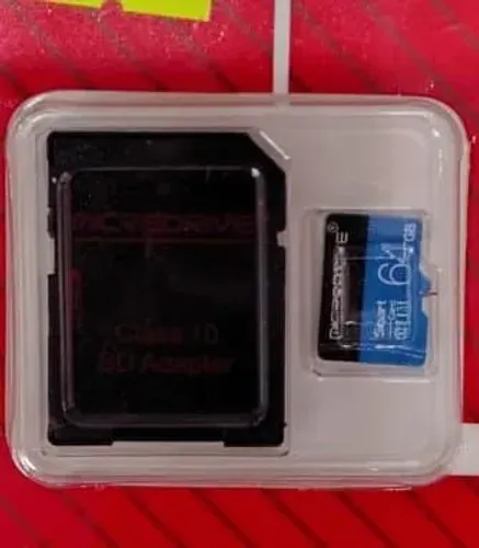 Cartão Micro SD de 64GB e Adaptador
