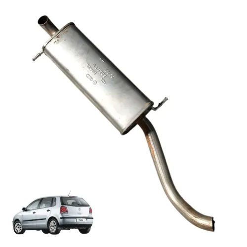 Escapamento abafador silencioso traseiro VW Polo Hatch 2008