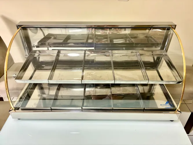 Vitrine para alimentos aquecida grande 