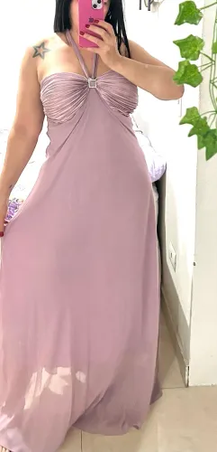 Vestido de festa cor lavanda para madrinhas casamento debutante