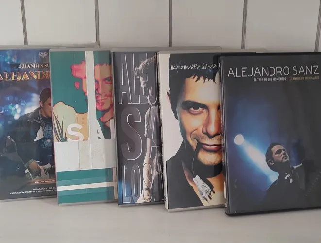 Lote com 5 DVDs Alejandro Sanz