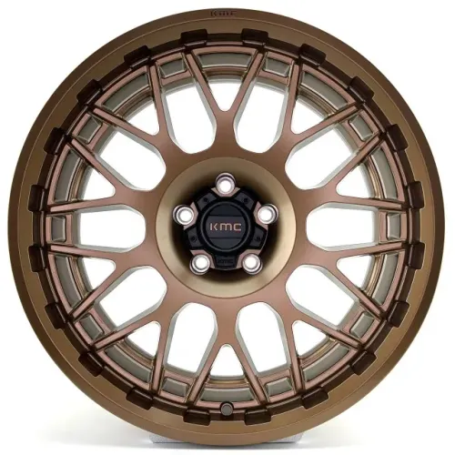 JOGO DE RODAS KMC WHEELS TECHNIC (KM722) ARO 20X9 BRONZE FOSCO 5X127 ET 0