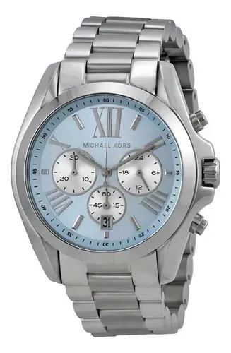 Relógio Feminino Michael Kors Prata Mostrador Azul Claro - Luxo - NOVO! Envio imediato 