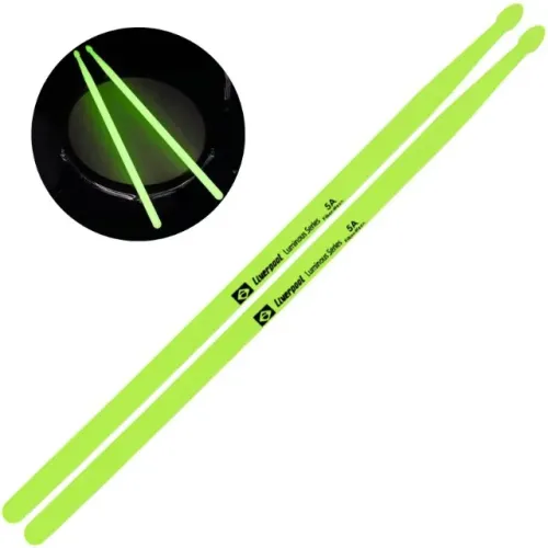 Baqueta Para Bateria Luminous Fiber Neon Verde 5a Liverpool