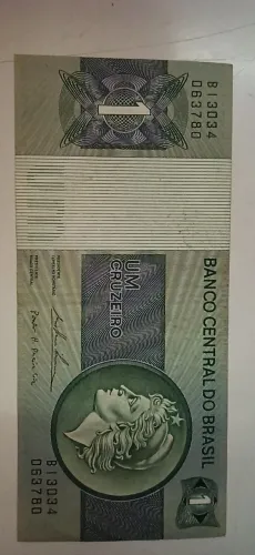 Nota Antiga Um Cruzeiro Em Exelente Estado
