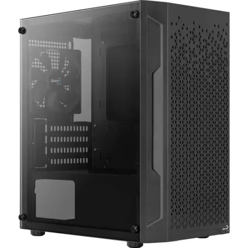 Gabinete Gamer Aerocool Trinity Mini Black *Com 1 Fan Sem Led* - WZetta