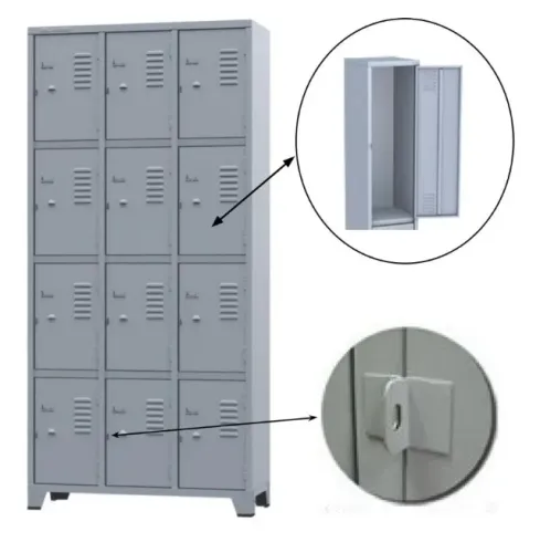Roupeiro de Aço c/ 12 Portas Pequenas - 1,96×0,93×0,36m (FAZEMOS ENTREGA DF E ENTORNO )