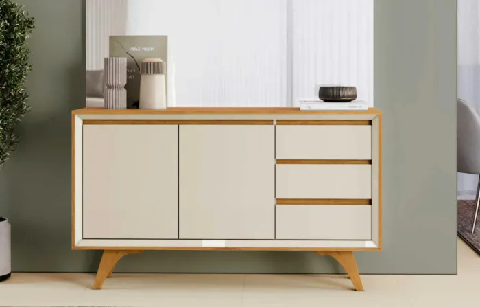 BUFFET 2PTA 3 GAV 137CM NAT/OFF - MAVAULAR r65