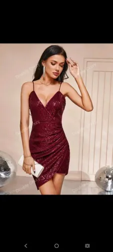 Vestido de Festa Vermelho Vinho