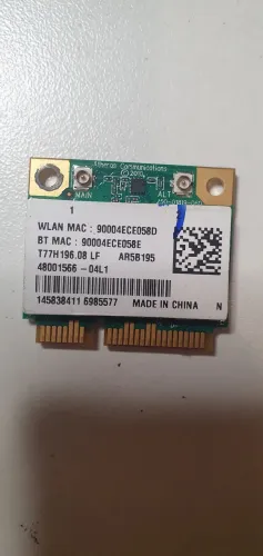 Placa Wi-Fi + Bluetooth Atheros AR5B195 - Mini PCI-E - Notebook