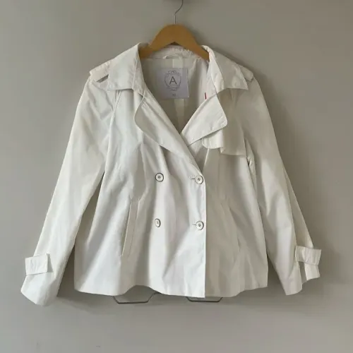 casaco branco trench coat tamanho 38 renner
