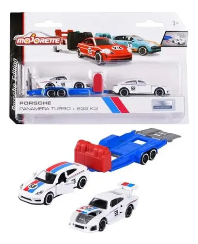 Miniatura Majorette Porsche (Panamera/Cayene) 1/64 Metal Branco