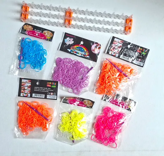 Kit elásticos para fazer pulseiras 