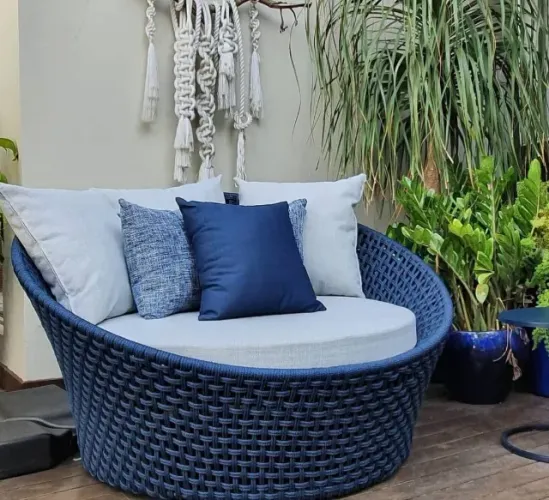 CHAISE LUXO ALTO PADRÃO DE CORDA NÁUTICA