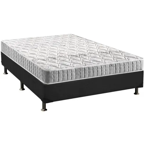 Colchão Casal Orthosono D33 + Base Box Simples Corino Produto Novo
