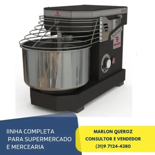 Amassadeira Espiral 5 Quilos Braesi Preta Bivolt