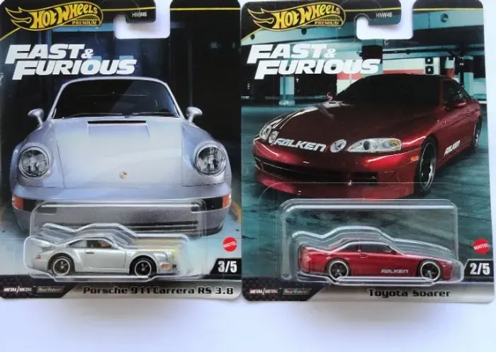hot wheels oferta dupla velozes furiosos fast furious porsche 911 carrera + toyota soarer
