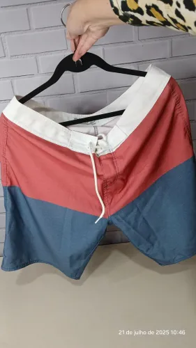 Shorts Masculino de Praia Color Block Tam: 44