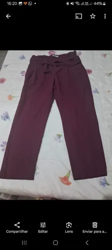Calça social vinho com cinto
