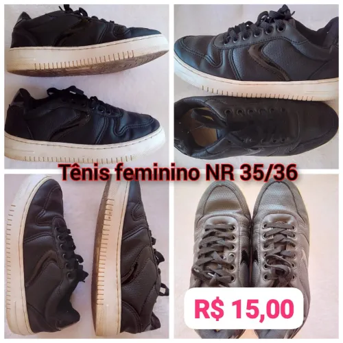 Tênis Feminino Preto - Novos e usados