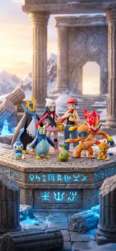 Bonecos pokemon e dragon ball