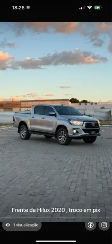 Frente da Hilux número pra contato *87