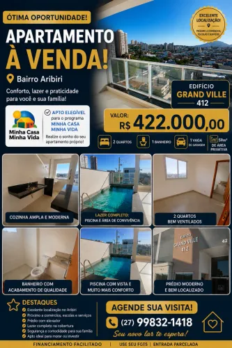 Apartamento Novo 2 quartos com suíte Aceita financiamento bancário