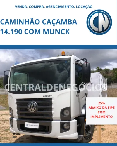 Caminhão caçamba com Munck  25% Abaixo da FIPE
