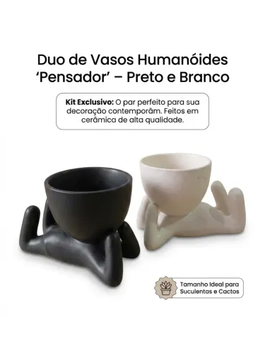 Dupla de vasos humanóides