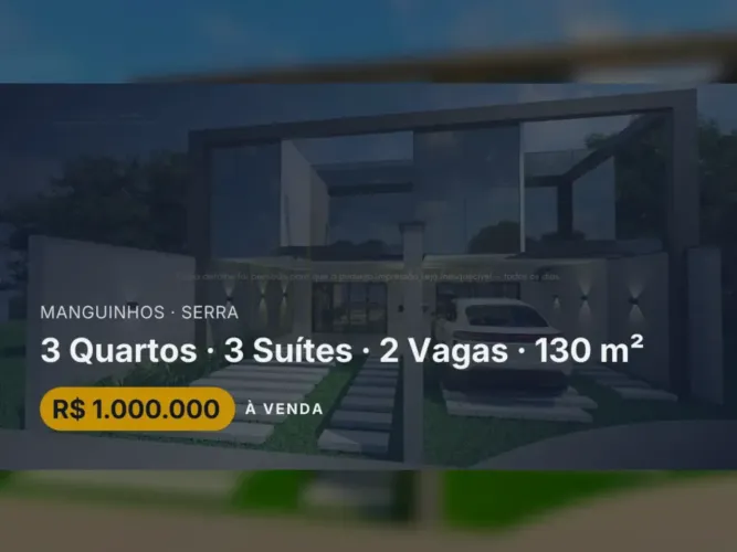 Residencial Yahoo Duplex Alto Padrão com 3 suítes Serra/ES
