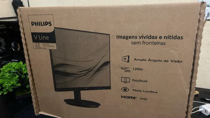 Monitor Gamer Philips 21.5" FHD 120Hz 1ms ? NOVO NA CAIXA (Bordas Ultrafinas)