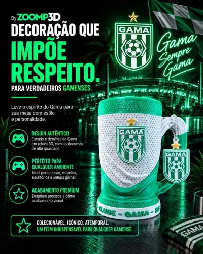 Caneca do Gama 500ml Térmica - Impressão 3D