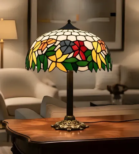 Abajur De Mesa Tiffany Pavão - Elegância E Exclusividade - Valores no Link da Descrição
