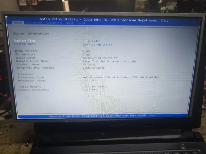 Tela LED normal 15.6 para notebook <br>100