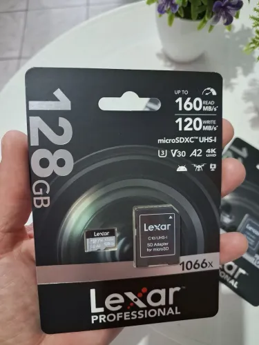 Cartao de memoria Lexar 128GB Profissional, Drone, Cameras