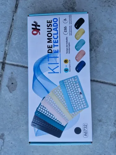 Kit teclado e mouse sem fio 9H NUNCA USADO LACRADO