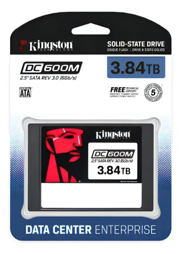Ssd Servidor Kingston 3.84tb Sata 6gbps Dc600m Enterprise Cor Preto