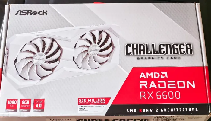 Placa de vídeo Rx 6600 branca lacrado