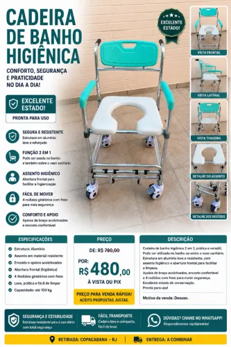 Cadeira de Banho Higiênica