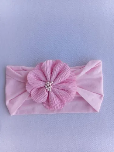 Faixa de cabeça, tiara, turbante para bebês com laço de algodão.