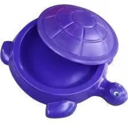Tartaruga piscina para bolinhas, água, areia.