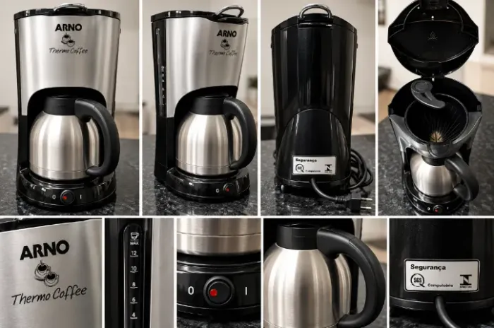 Cafeteira arno inox     