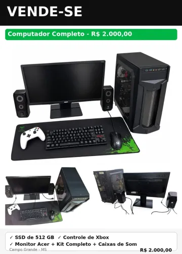 VENDE-SE COMPUTADOR GAMER