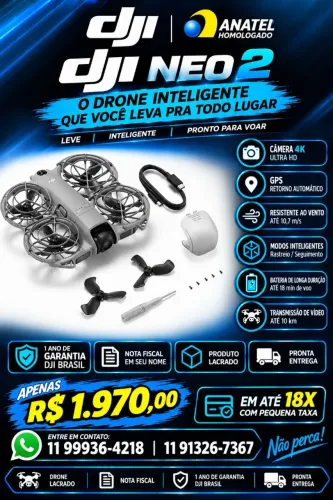 DJI NEO 2 standard (BR ANATEL) FLYHOBBIE DRONES