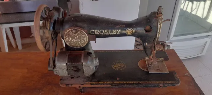Maquina de costura antiga para decoração