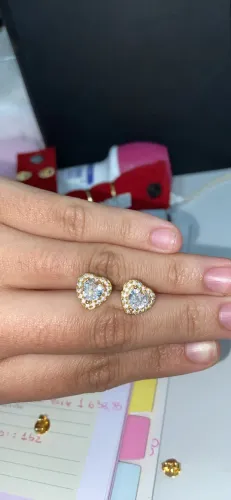 Brinco banhado a ouro 18k