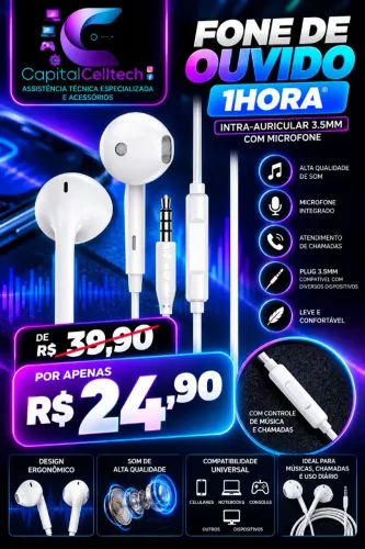 Fone P2 P3 com fio