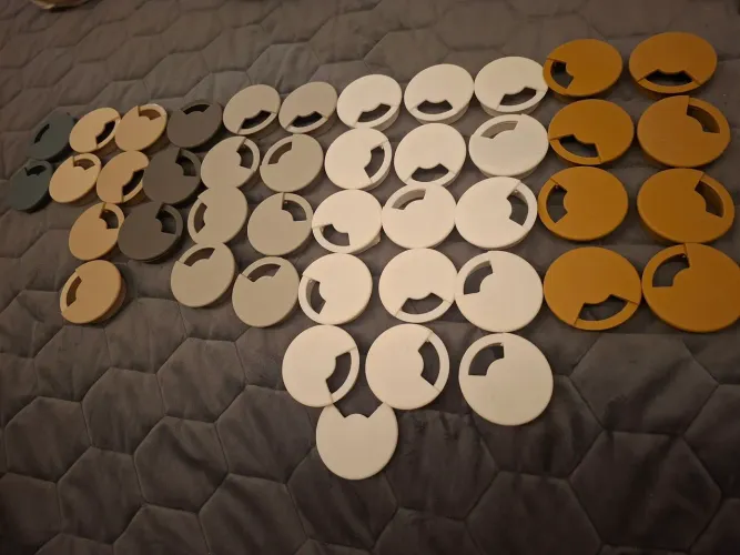 Acabamento Passa Fio Cabo 59 Mm Moveis Mesa Escritorio 42 Un